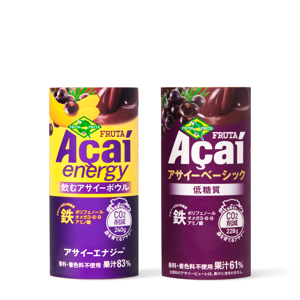 フルッタアサイーバラエティ195gｘ30本：ﾍﾞｰｼｯｸ低糖質＋ｴﾅｼﾞｰ