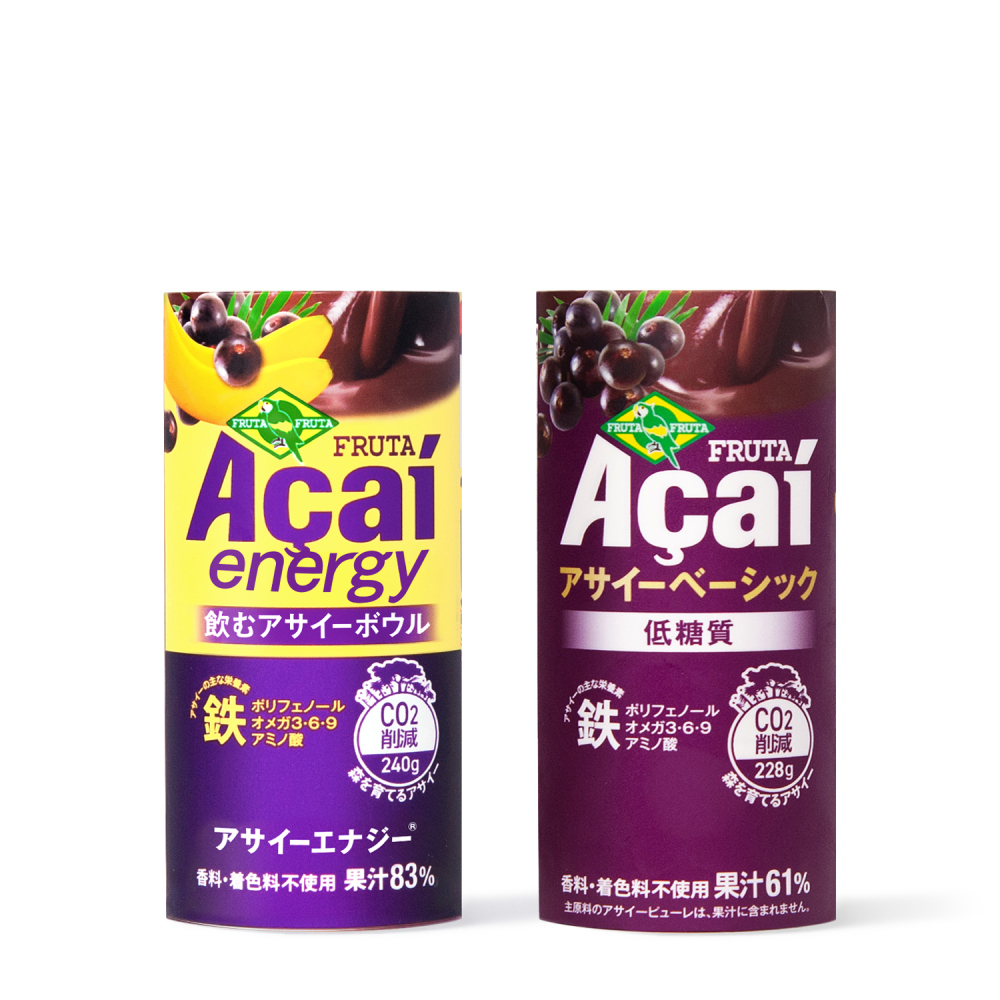 フルッタアサイーバラエティ195gｘ30本：ﾍﾞｰｼｯｸ低糖質＋ｴﾅｼﾞｰ